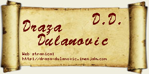 Draža Dulanović vizit kartica
